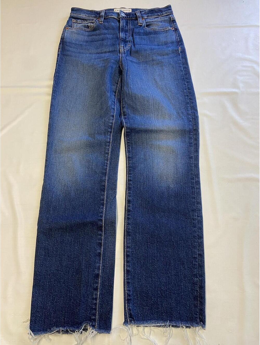 Womens TWIN TOWER Blue Tower High Pencil Jeans Sz 26